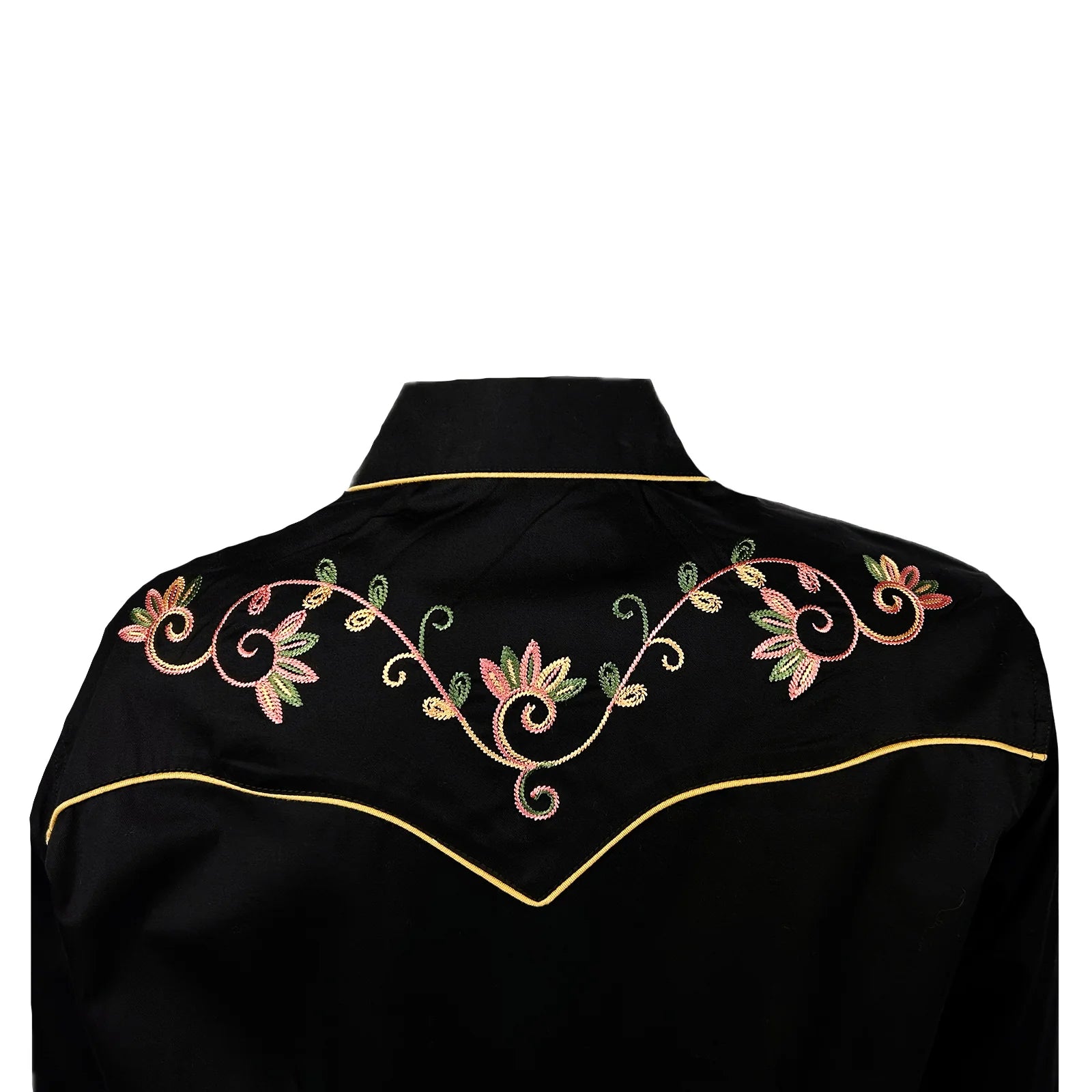Rockmount Ranch Wear Women's Shirt Variegated Floral on Black Back