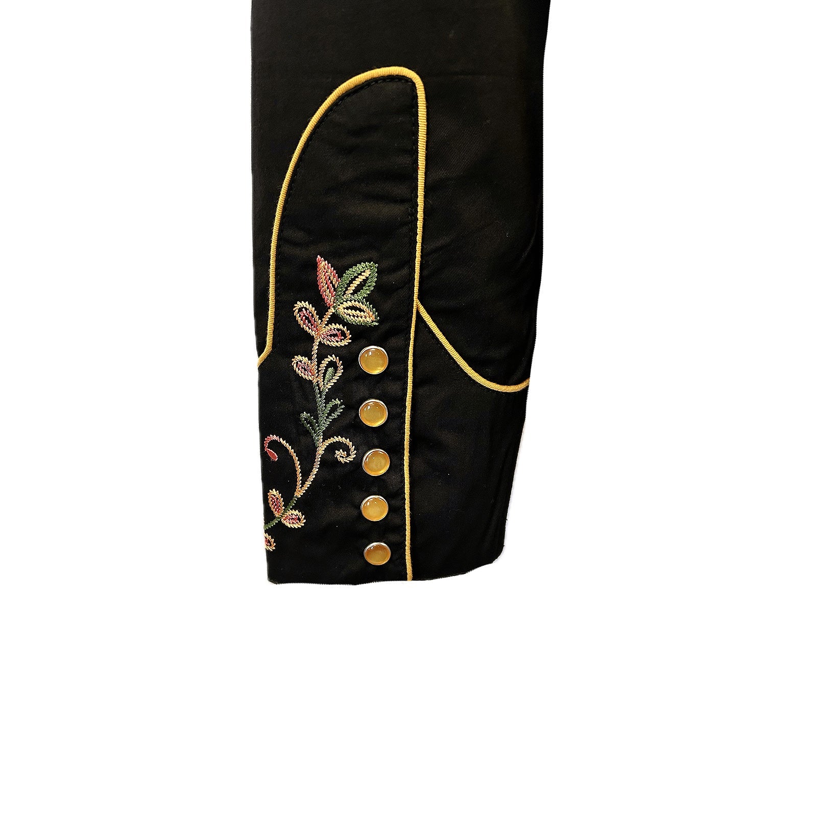 Rockmount Ranch Wear Women's Shirt Variegated Floral on Black Cuff