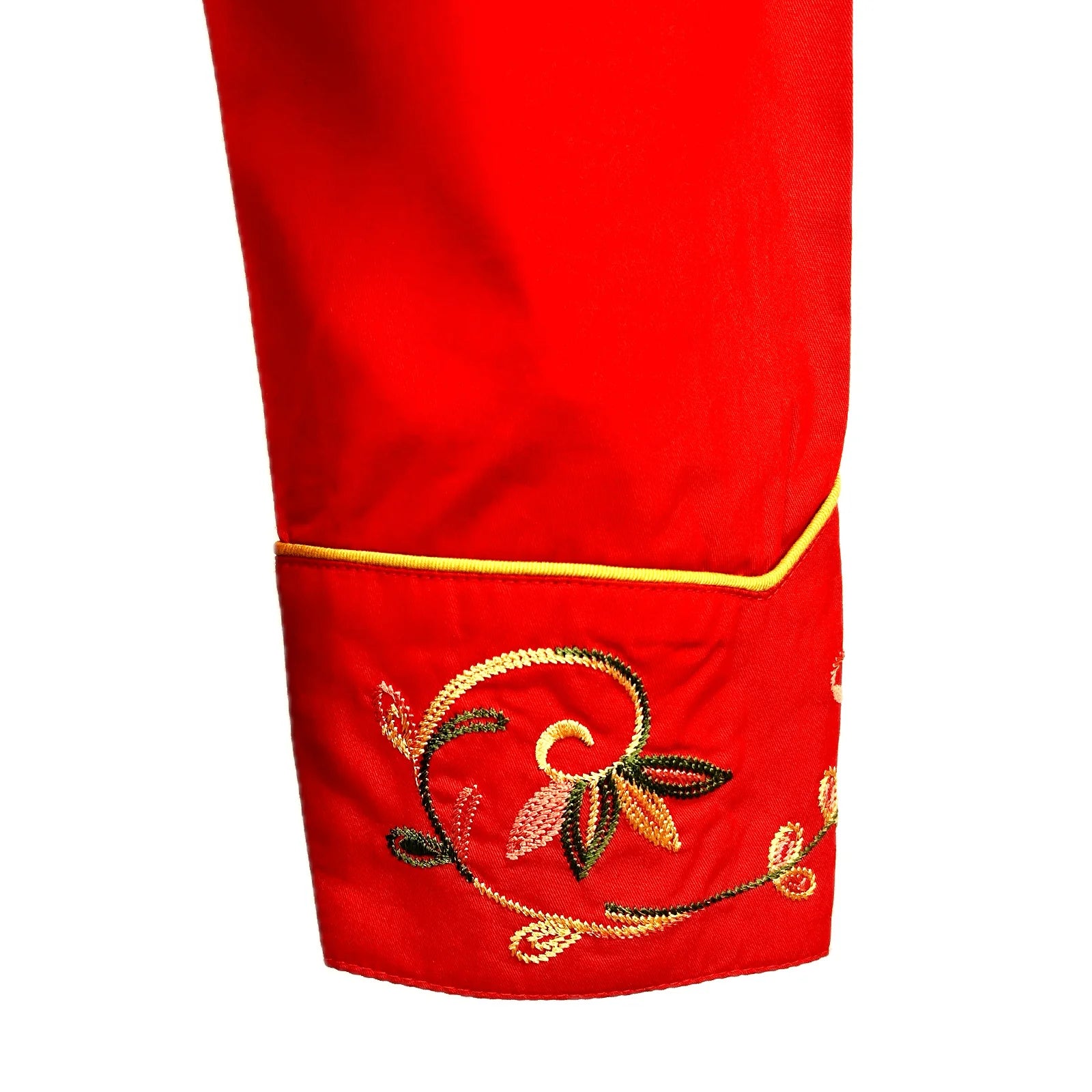 Rockmount Ranch Wear Women's Shirt Variegated Floral on Red Cuff