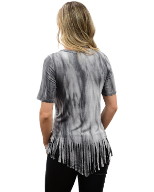 Liberty Wear Ladies' Fringed Top Nashville Darlin' #7765N Back