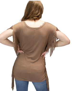 Liberty Wear Fringe Top Wild Ride Rodeo Show Back