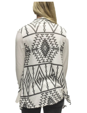 Liberty Wear Aztec Pattern Cardigan Back