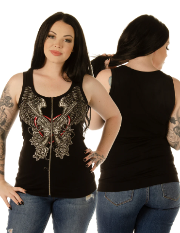 Liberty Wear Collection Tops: Amor Zip Front Vest