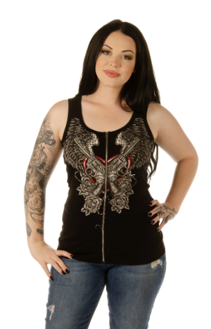 Liberty Wear Collection Tops: Amor Zip Front Vest