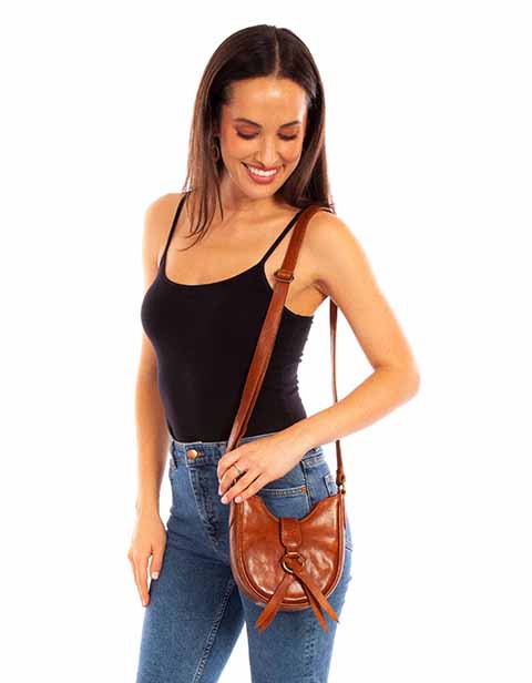 Western Shoulder Bag Crossbody Floral Tooled