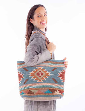 Scully Ladies' Woven Handbag Southwest Pattern