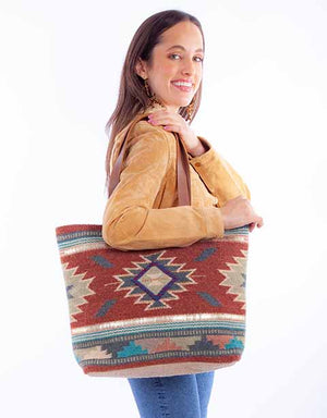 Scully Ladies' Tote Southwest Woven Pattern 