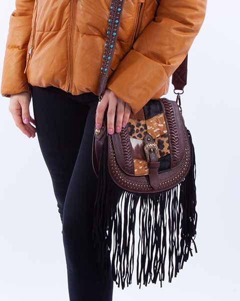 Scully Ladies' Crossbody Bag with Fringe