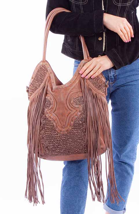 Scully Ladies' Fringe Western Shoulder Bag