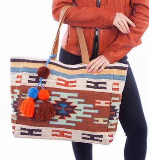 Western Shoulder Tote Southwest Design Print