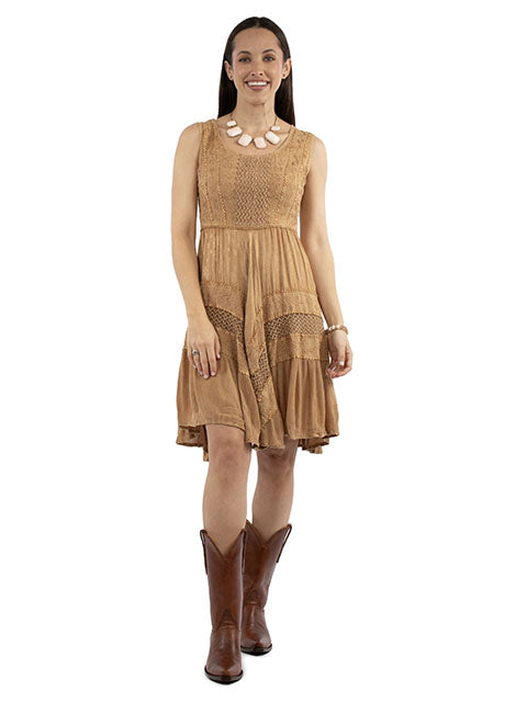 Scully Ladies' Honey Creek Short Tank Dress Beige Front