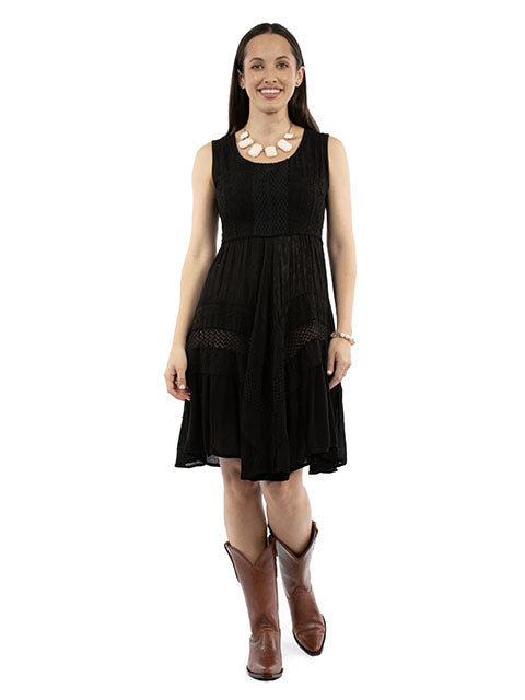 Scully Ladies' Honey Creek Short Tank Dress Black Front