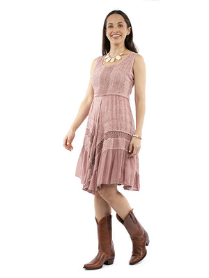 Scully Ladies' Honey Creek Short Tank Dress Pink Front