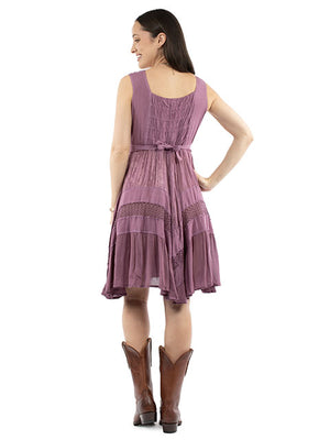 Scully Ladies' Honey Creek Short Tank Dress Dark Pink Back