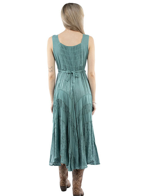Scully Ladies' Dress with Tiers Teal Front