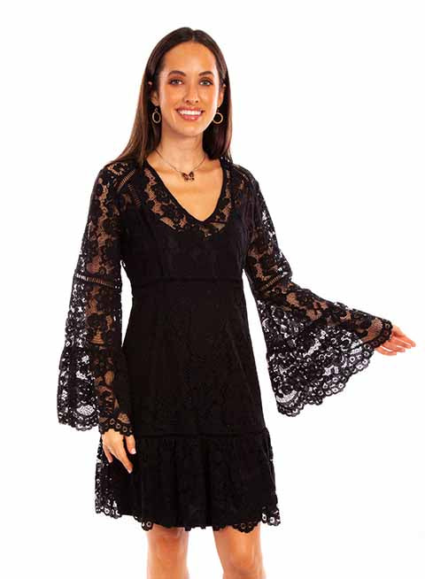 Women's Honey Creek Collection Dress: Boho Lace Black / Small (4-6)