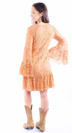 Scully Honey Creek Lace Dress Latte Back