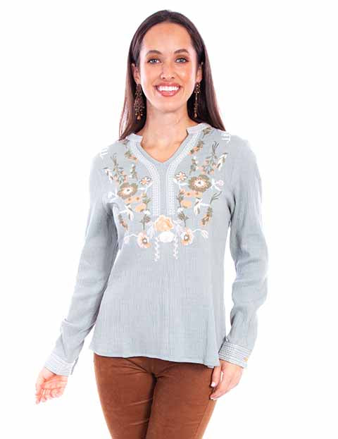 Scully Ladies' Honey Creek Embroidered Tunic Front
