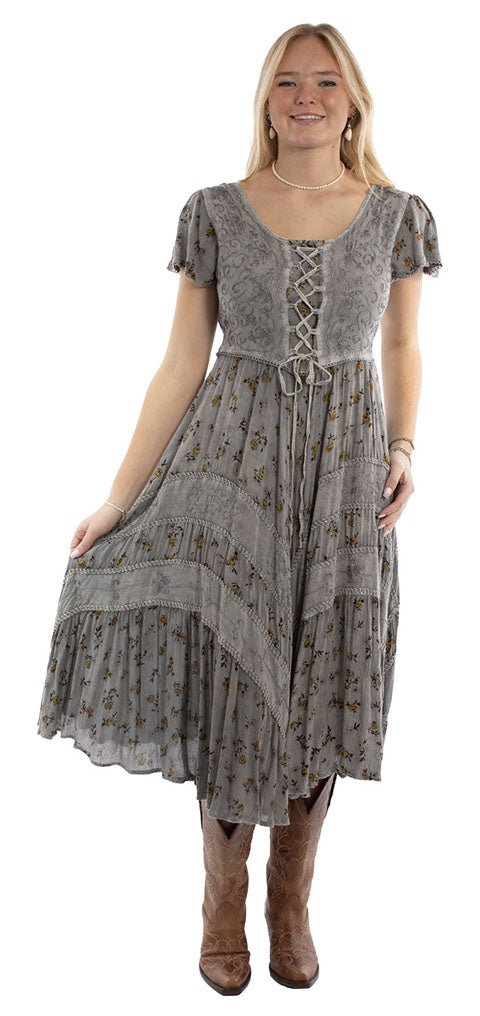 Scully Ladies' Honey Creek Cap Sleeve Dress Grey Front