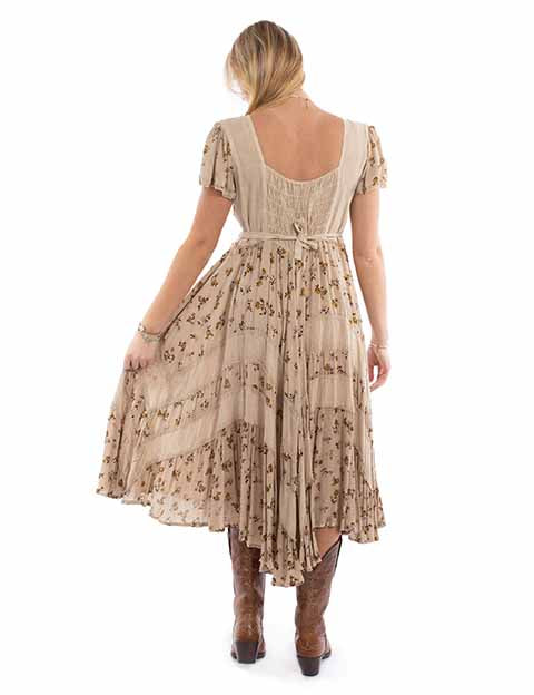 Scully Ladies' Honey Creek Cap Sleeve Dress Sand Side View