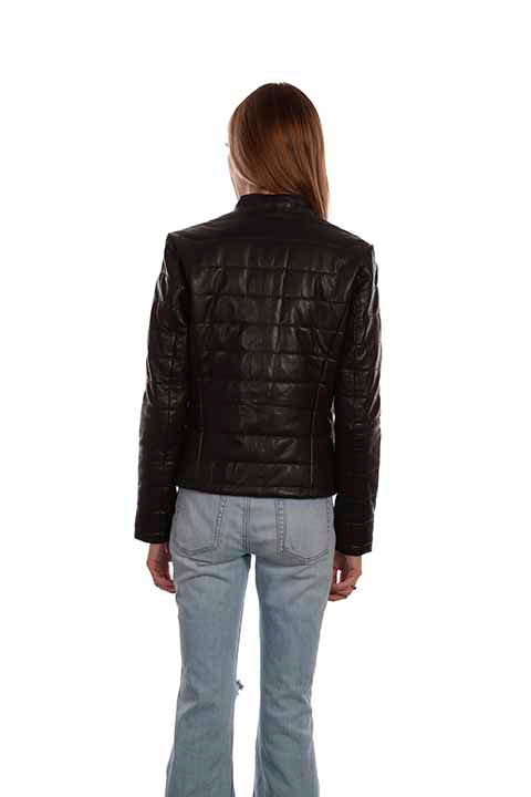 Scully Ladies' Leather Ribbed Jacket Front