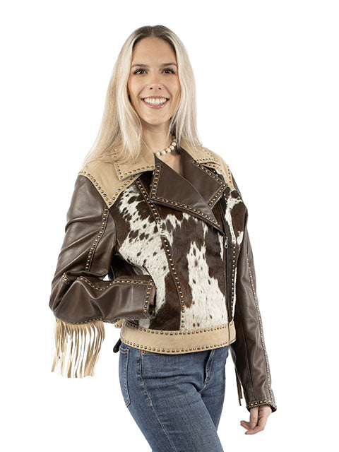 Scully Ladies' Brown Hair on Hide Jacket Front