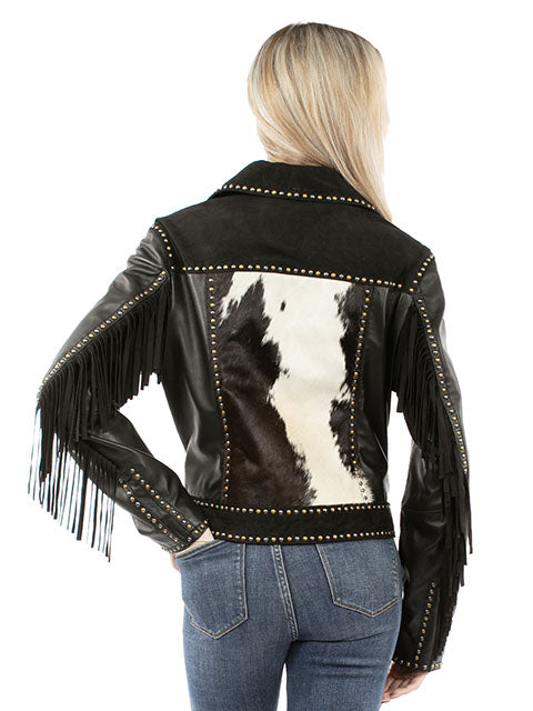Scully Ladies' Black Hair on Hide Jacket Front