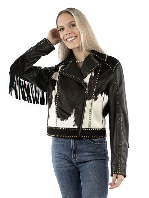 Scully Ladies' Brown Hair on Hide Jacket Front