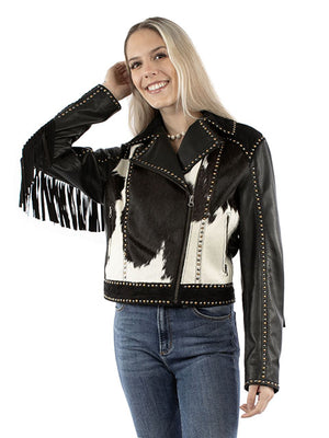 Scully Ladies' Black Hair on Hide Jacket Front