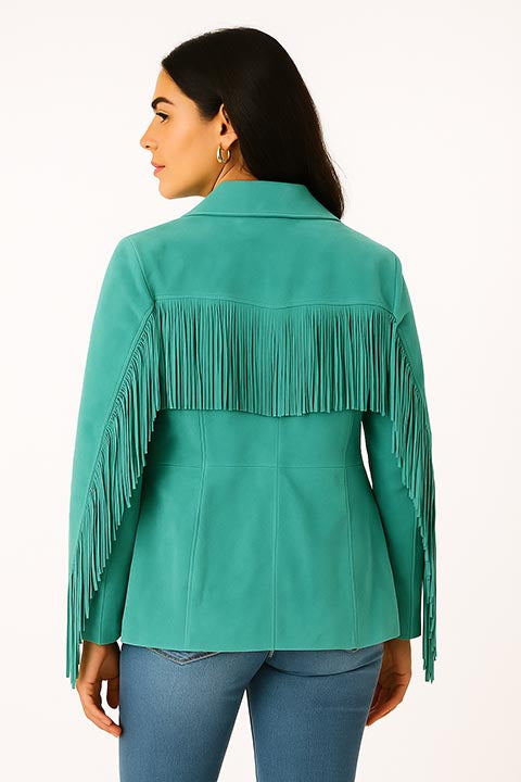 Women's Leather Jacket Collection Suede: Scully Western Fringe