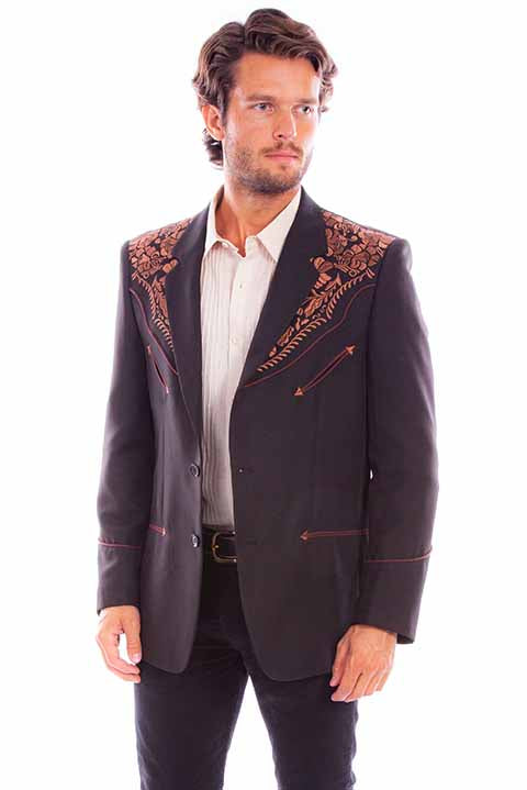 Fabric Collection Jacket: Scully Men's Western Blazer Floral