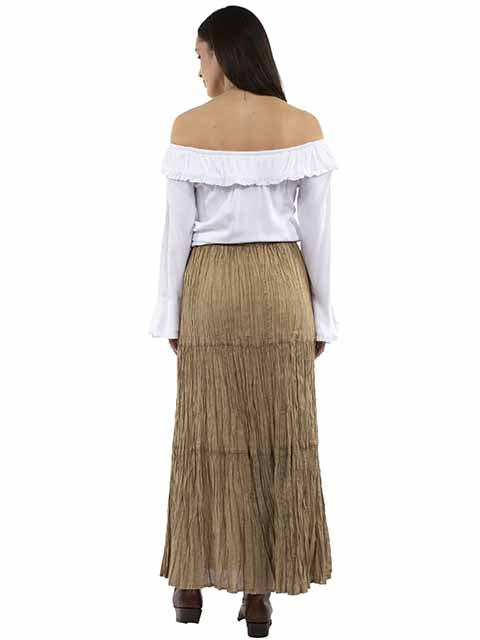 Scully Cantina Collection Broomstick Skirt Khaki Back