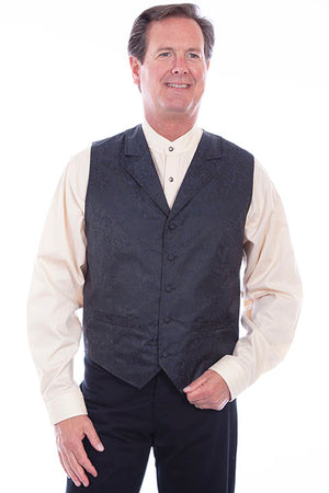 Scully Old West Men's Vest Navy