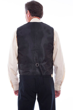 Scully Old West Men's Vest Pewter Back