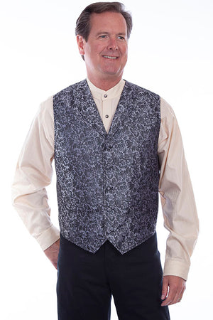 Scully Old West Men's Vest Pewter