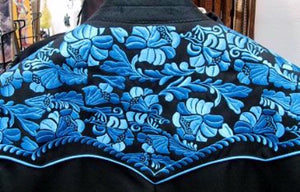 Scully Men's Jacket with Floral Embroidery Turquoise Detail