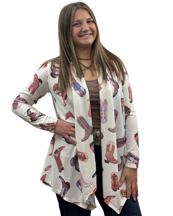 Liberty Wear Cardigan Cowboy Boots Front