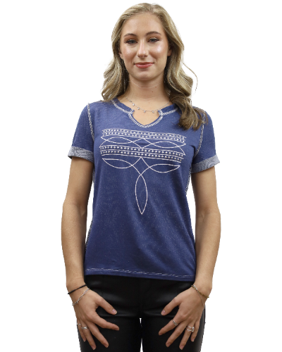 Liberty Wear Boot Stitch Top #11270155 Front