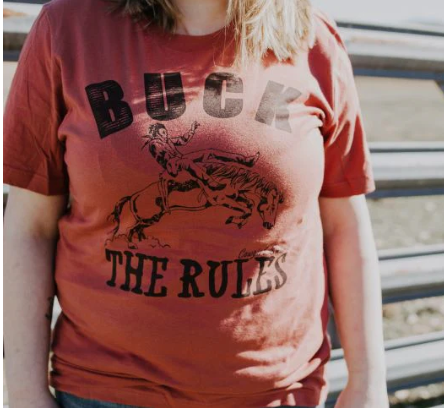 Original Cowgirl Clothing T-Shirt Buck The Rules