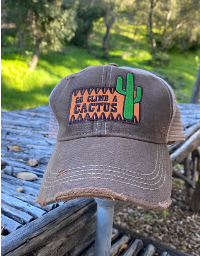 Original Cowgirl Clothing Ball Cap Go Climb A Cactus Rustic