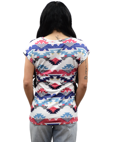 Liberty Wear Ladies' Check Mate Geometric Pattern Back