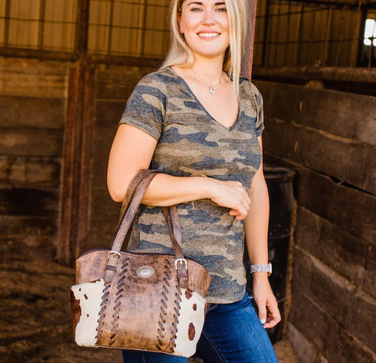 American West Cowtown Zip-Top-Tote Front