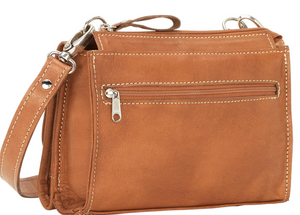 American West Hitchin Post Texas Two-Step Crossbody Tan Back