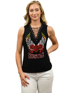 Liberty Wear V-Neck Tank Hustle #11275715