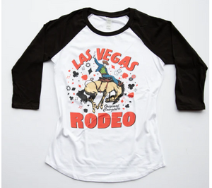 Original Cowgirl Clothing Baseball T-Shirt Las Vegas Rodeo Front
