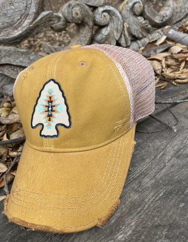 Original Cowgirl Clothing Ball Cap Arrowhead Lulu Mustard #2702005B