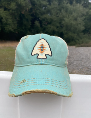 Original Cowgirl Clothing Ball Cap Arrowhead Lulu Turquoise #2702005A