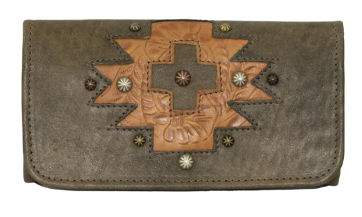 Navajo Soul Tri-Fold Wallet Light Turquoise Front