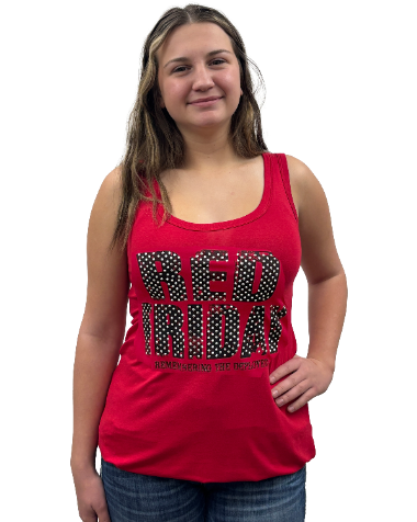 Ladies Liberty Wear Red Friday Tank Front