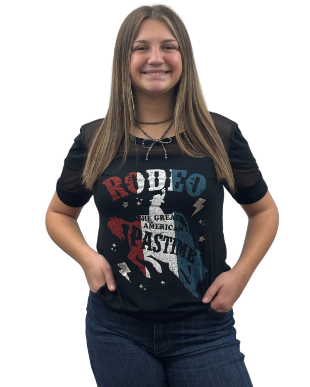 Ladies Liberty Wear Rodeo Pastime Mesh Top Front